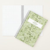 Bridesmaid Green Floral Nameplate Notebook Notizblock (Innen)