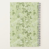 Bridesmaid Green Floral Nameplate Notebook Notizblock (Rückseite)