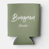 Bridesmaid Green White Wedding Elegant Dosenkühler (Vorderseite)