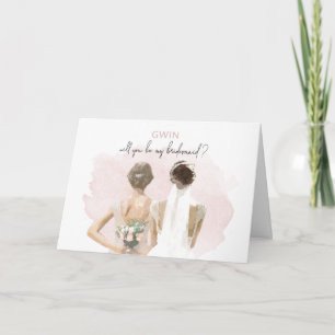 Bridesmaid - Gwin Note Card Karte