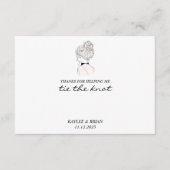 Bridesmaid Haargummi Scrunchie Holder Begleitkarte (Vorderseite)