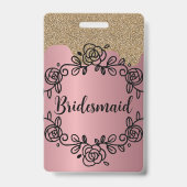 Bridesmaid Hen Night Ehefrau zu Abzeichen Lanyard Ausweis (Vorderseite)
