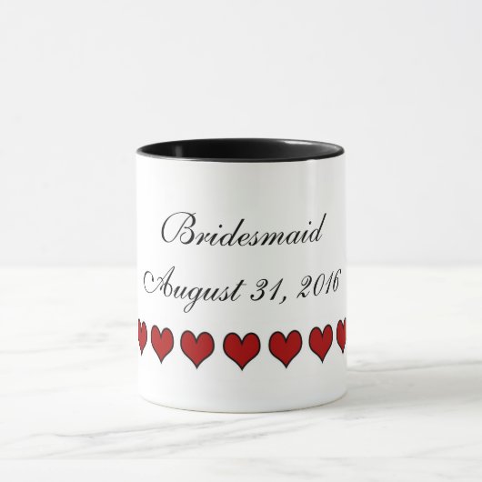 Bridesmaid | Hochzeit Tasse (Zentrum)