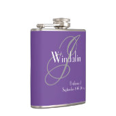 Bridesmaid Hochzeitsgeschenk Modernes Monogramm Ch Flachmann (Rechts)