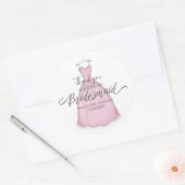Bridesmaid Hochzeitsgeschenke Braut Personalisiert Runder Aufkleber (Umschlag)