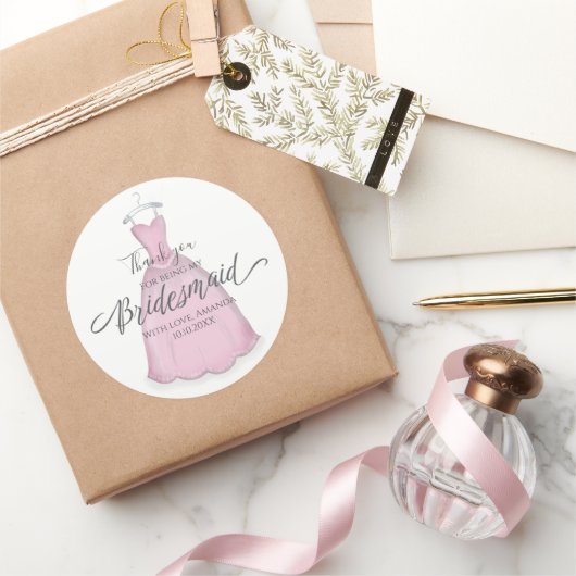 Bridesmaid Hochzeitsgeschenke Braut Personalisiert Runder Aufkleber (Schenken)