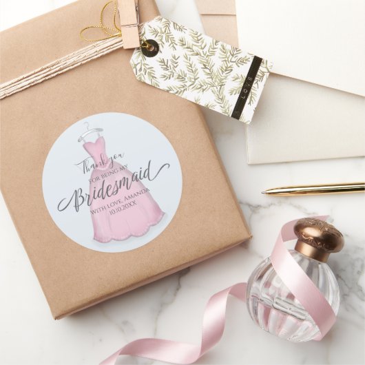 Bridesmaid Hochzeitsgeschenke Braut Personalisiert Runder Aufkleber (Schenken)