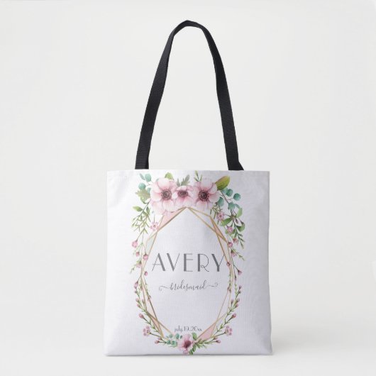 Bridesmaid Hübsch Pink Anemone Blume Tasche (Vorderseite)