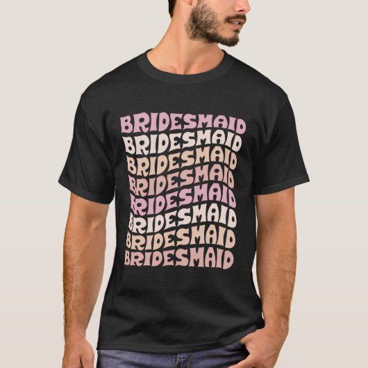Bridesmaid I Do Crew Retro Junggeselinnen-Abschied T-Shirt (Vorderseite)