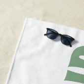 Bridesmaid Individuelle Name Girly White und Green Strandtuch (Beispiel)