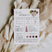 Bridesmaid Info Card, Bridesmaid Information Card, Einladung