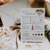 Bridesmaid Info Card, Bridesmaid Information Card, Einladung