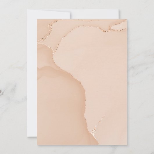 Bridesmaid Info Card Details Rose Gold, Rosa Einladung (Rückseite)