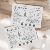 Bridesmaid Information Card, Bridal proposed Card, Einladung