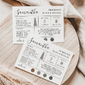 Bridesmaid Information Card, Bridal proposed Card, Einladung