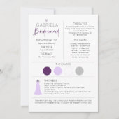 Bridesmaid-Informationen und Vorlage für die Vorsc (Vorderseite)