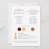 Bridesmaid-Informationen und Vorlage für die Vorsc (Vorderseite)