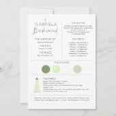 Bridesmaid-Informationen und Vorlage für die Vorsc (Vorderseite)