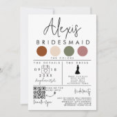 Bridesmaid-Informationskarte mit individuellem Fot Einladung (Vorderseite)