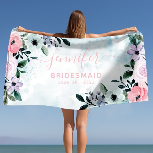 Bridesmaid Junggeselinnen-Abschied Personalisiert Strandtuch