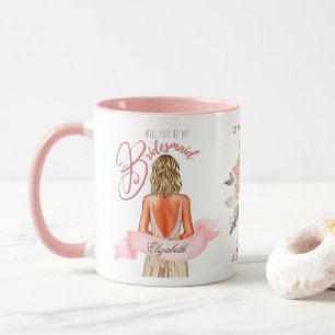 Bridesmaid Karikatur Vorschlag Danke, Custom Tasse