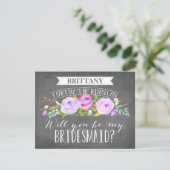 Bridesmaid-Karte | Bridesmaid Einladung (Stehend Vorderseite)