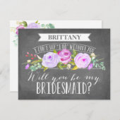 Bridesmaid-Karte | Bridesmaid Einladung (Vorne/Hinten)