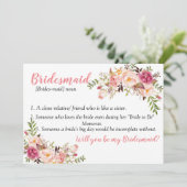 Bridesmaid-Karte Dankeskarte (Stehend Vorderseite)