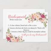 Bridesmaid-Karte Dankeskarte (Vorne/Hinten)