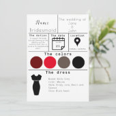 Bridesmaid-Karte Einladung (Stehend Vorderseite)