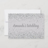 Bridesmaid-Karte für den glühenden Silber-Glitzer Einladung (Rückseite)