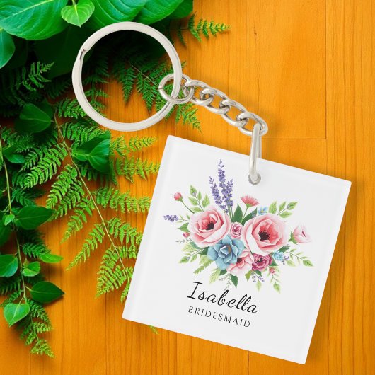 Bridesmaid keychain, Anniversary gift, elegant Schlüsselanhänger