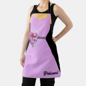 Bridesmaid Kleid Lavendel mit Blume personalisiere Schürze (InSitu)