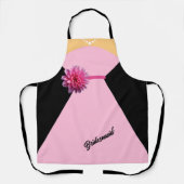 Bridesmaid-Kleid Rosa mit rosa Blume Persönlich ge Schürze (Vorderseite)