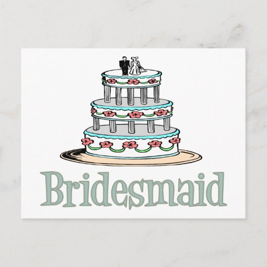 Bridesmaid (Kuchen) Postkarte (Vorderseite)