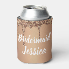 Bridesmaid Kupfer Gold Tropfen Glitzer Hochzeiten Dosenkühler