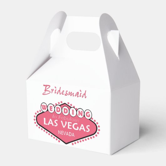 BRIDESMAID LAS VEGAS GABLE FAVBOX GESCHENKSCHACHTEL (Vorderseite)
