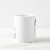 Bridesmaid Lavender Floral Geometric Silver Frame Kaffeetasse (Mittel)