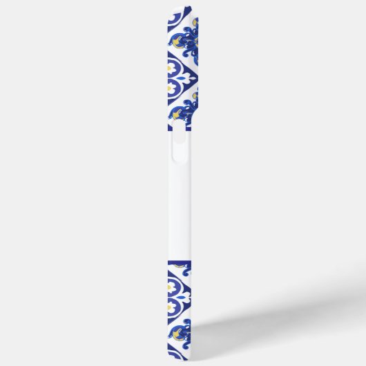 Bridesmaid Lemons Blue Italian Tiles Brautparty Case-Mate iPhone Hülle (Rückseite / Rechts)