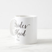 Bridesmaid Lettering Wedding Personalisiert Kaffeetasse (Vorderseite Links)