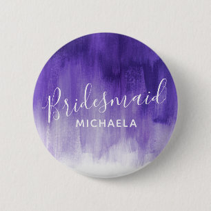 Bridesmaid lila abstrakte Kunst Hochzeitsknöpfe Bu Button