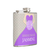 Bridesmaid lila Kleid mit dem Namen angesagte Flas Flachmann (Rechts)