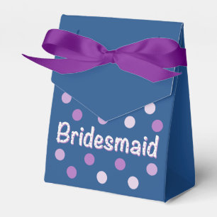 Bridesmaid Lila Polka Dot Geschenkschachtel