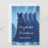 Bridesmaid Luncheon Brunch Blue Dress V01 Einladung (Rückseite)