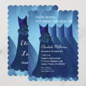 Bridesmaid Luncheon Brunch Blue Dress V01 Einladung (Vorne/Hinten)