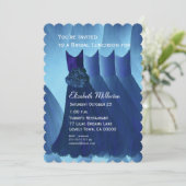 Bridesmaid Luncheon Brunch Blue Dress V01 Einladung (Stehend Vorderseite)
