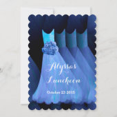 Bridesmaid Luncheon Brunch Blue Dress V02 Einladung (Rückseite)
