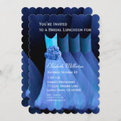 Bridesmaid Luncheon Brunch Blue Dress V02 Einladung (Vorne/Hinten)