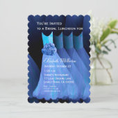 Bridesmaid Luncheon Brunch Blue Dress V02 Einladung (Stehend Vorderseite)