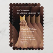 Bridesmaid Luncheon Brunch Golden Tan Dress V05 Einladung (Vorne/Hinten)
